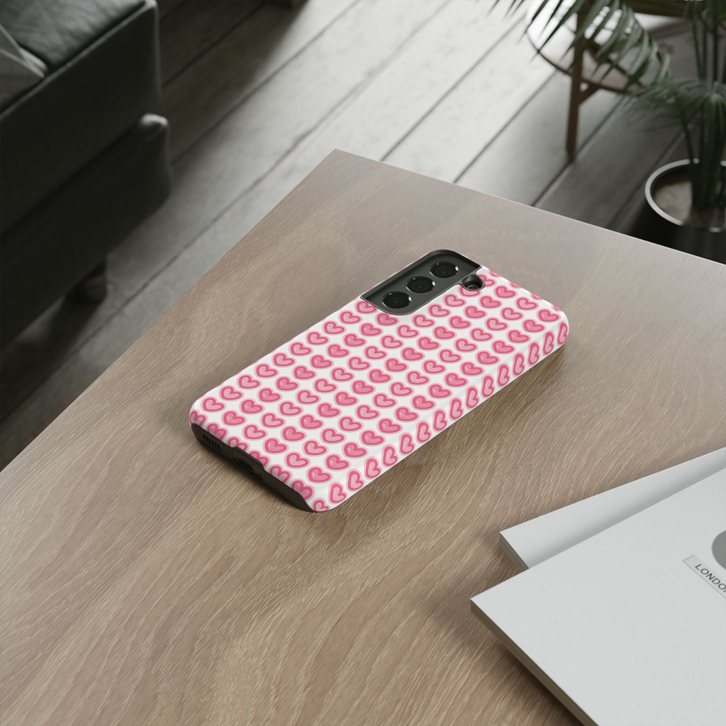 Hearts Pattern - Tough Cases iPhone Samsung Google Pixel