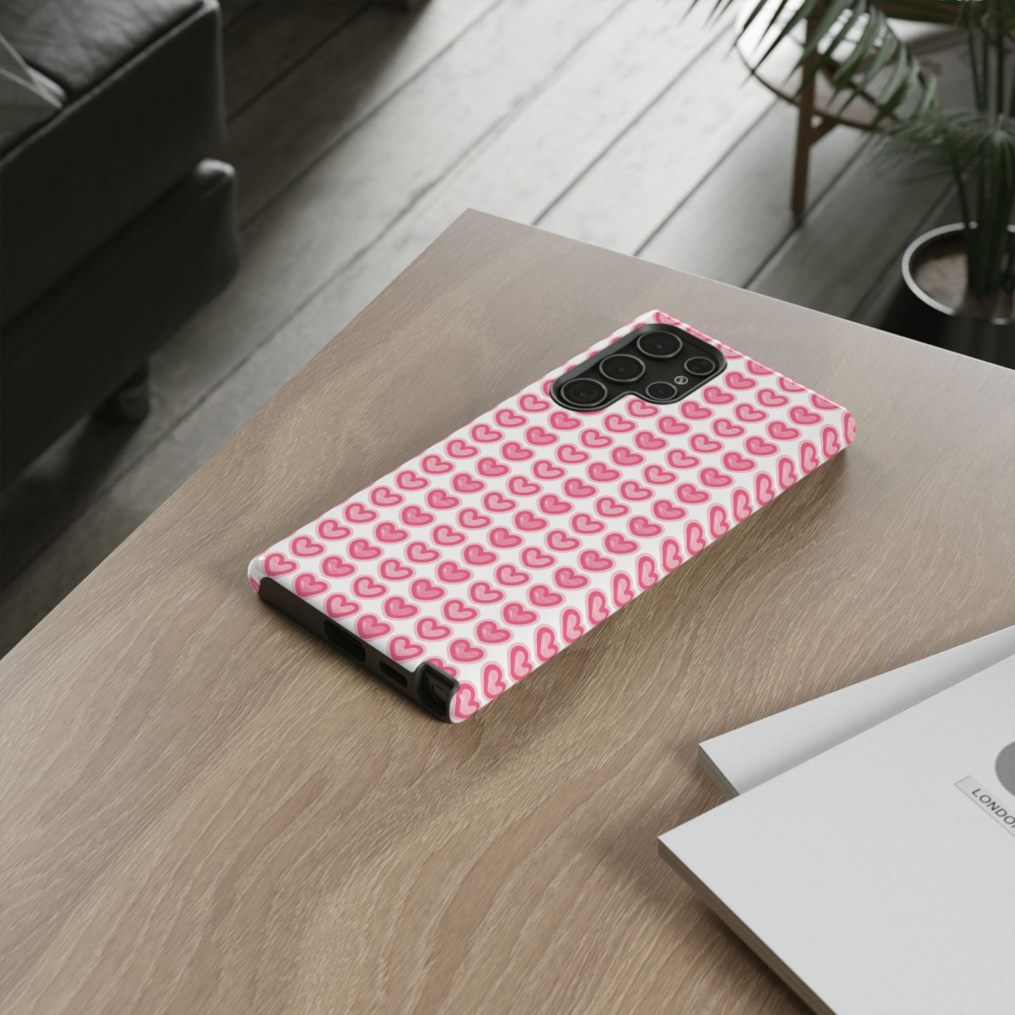 Hearts Pattern - Tough Cases iPhone Samsung Google Pixel