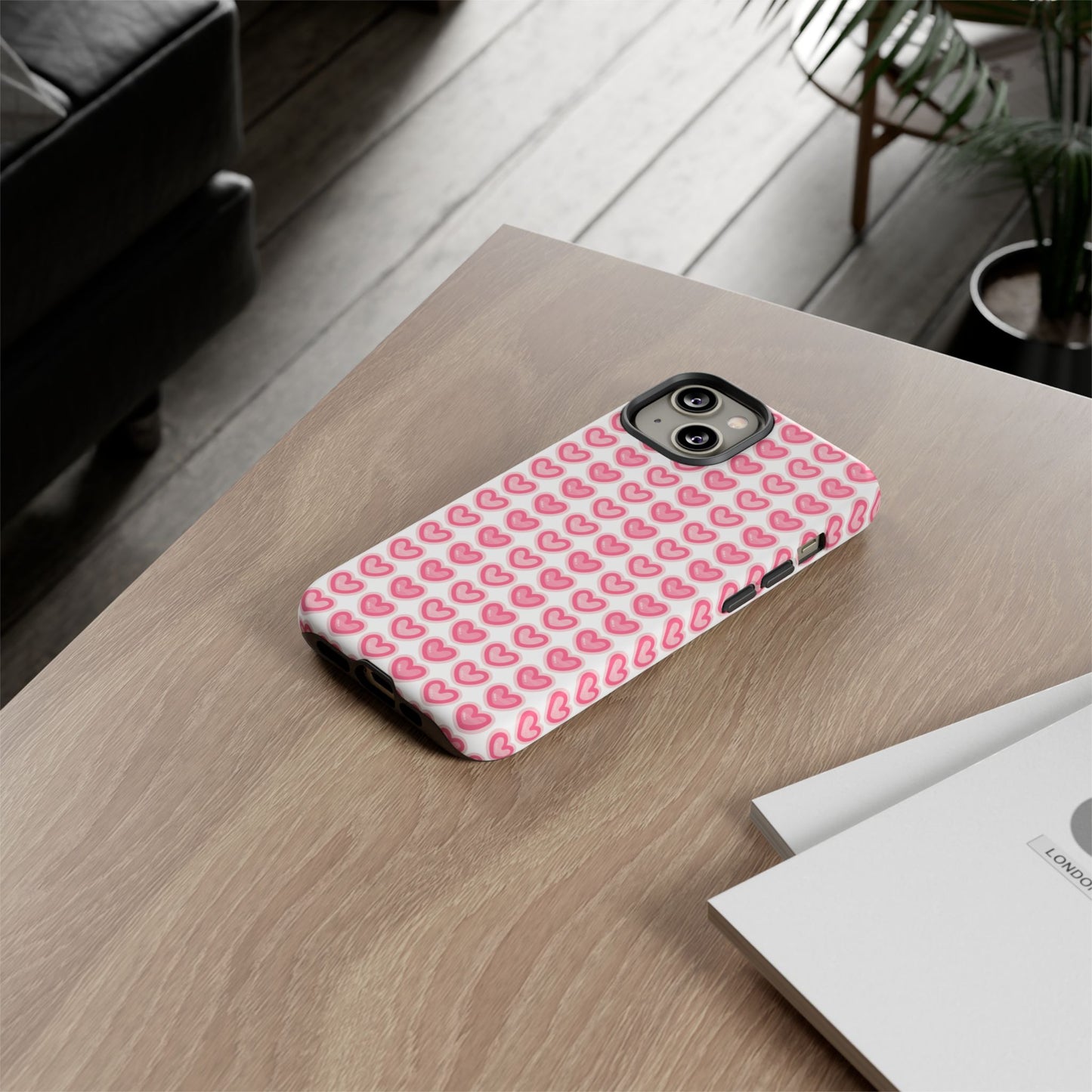 Hearts Pattern - Tough Cases iPhone Samsung Google Pixel