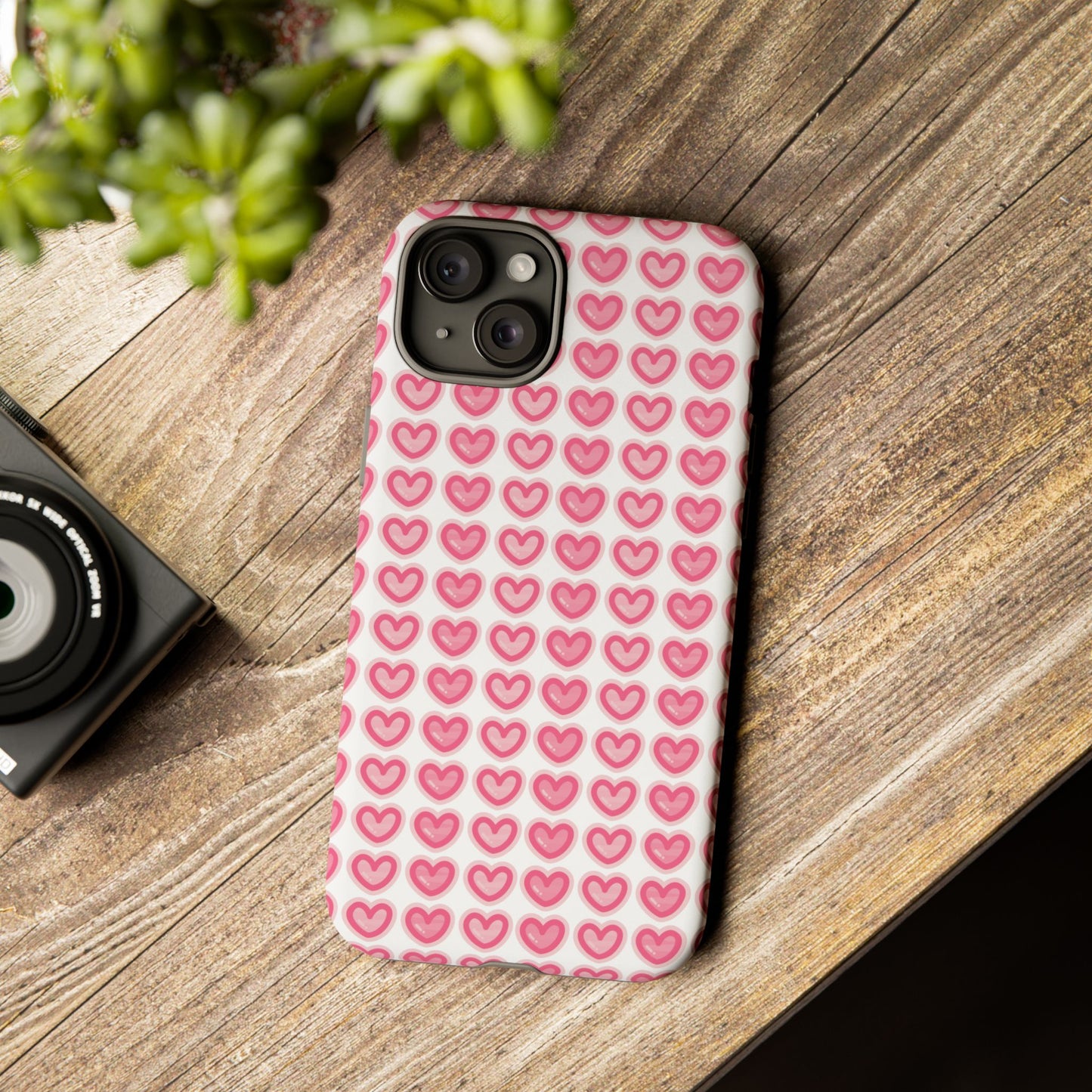 Hearts Pattern - Tough Cases iPhone Samsung Google Pixel