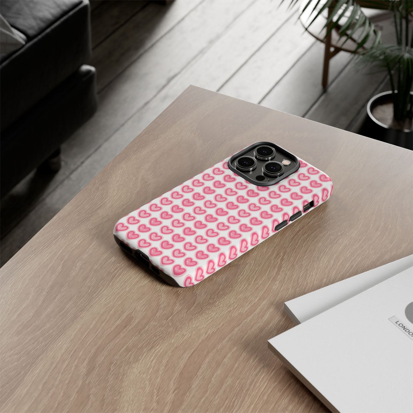 Hearts Pattern - Tough Cases iPhone Samsung Google Pixel