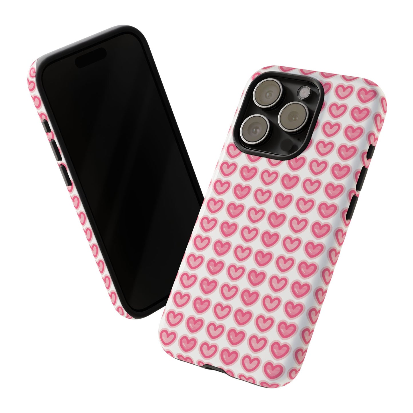 Hearts Pattern - Tough Cases iPhone Samsung Google Pixel