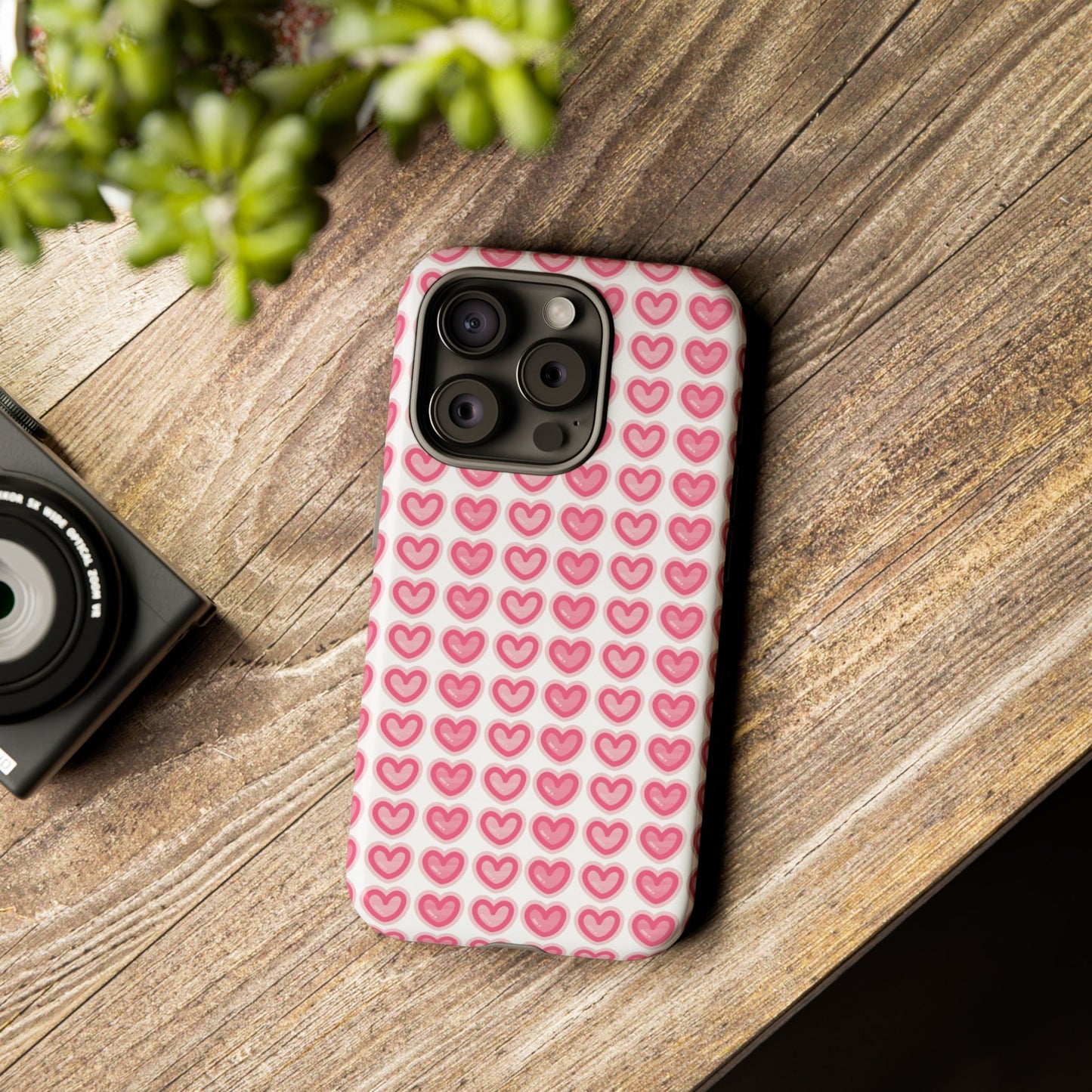Hearts Pattern - Tough Cases iPhone Samsung Google Pixel