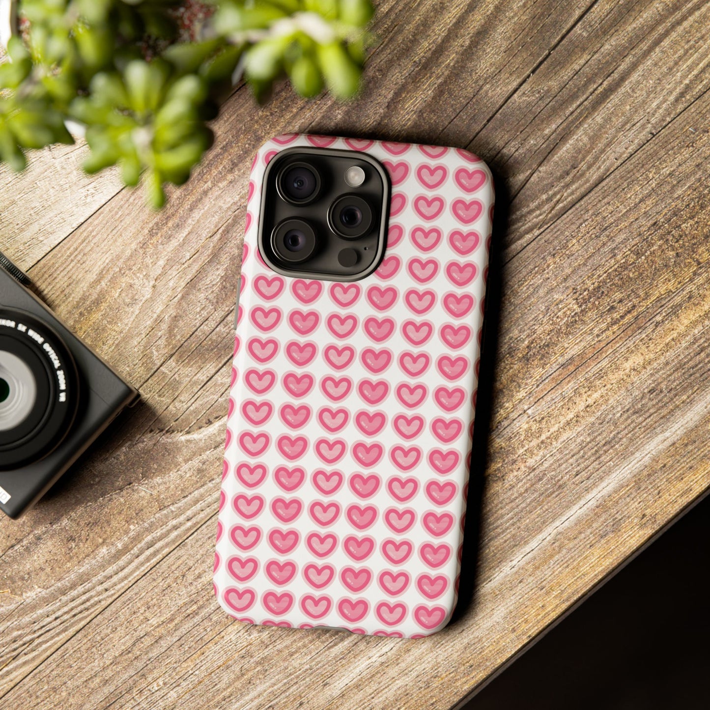 Hearts Pattern - Tough Cases iPhone Samsung Google Pixel