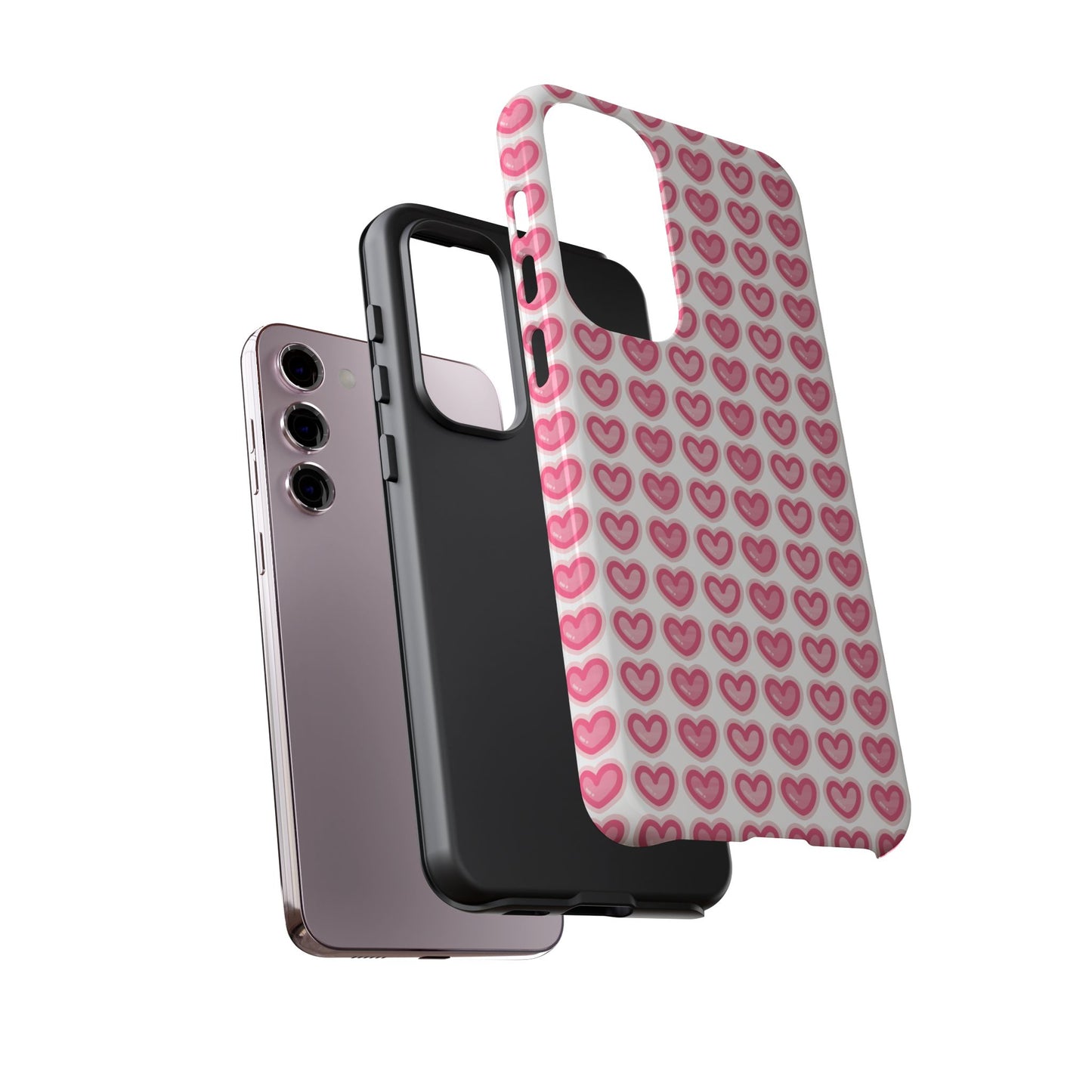 Hearts Pattern - Tough Cases iPhone Samsung Google Pixel