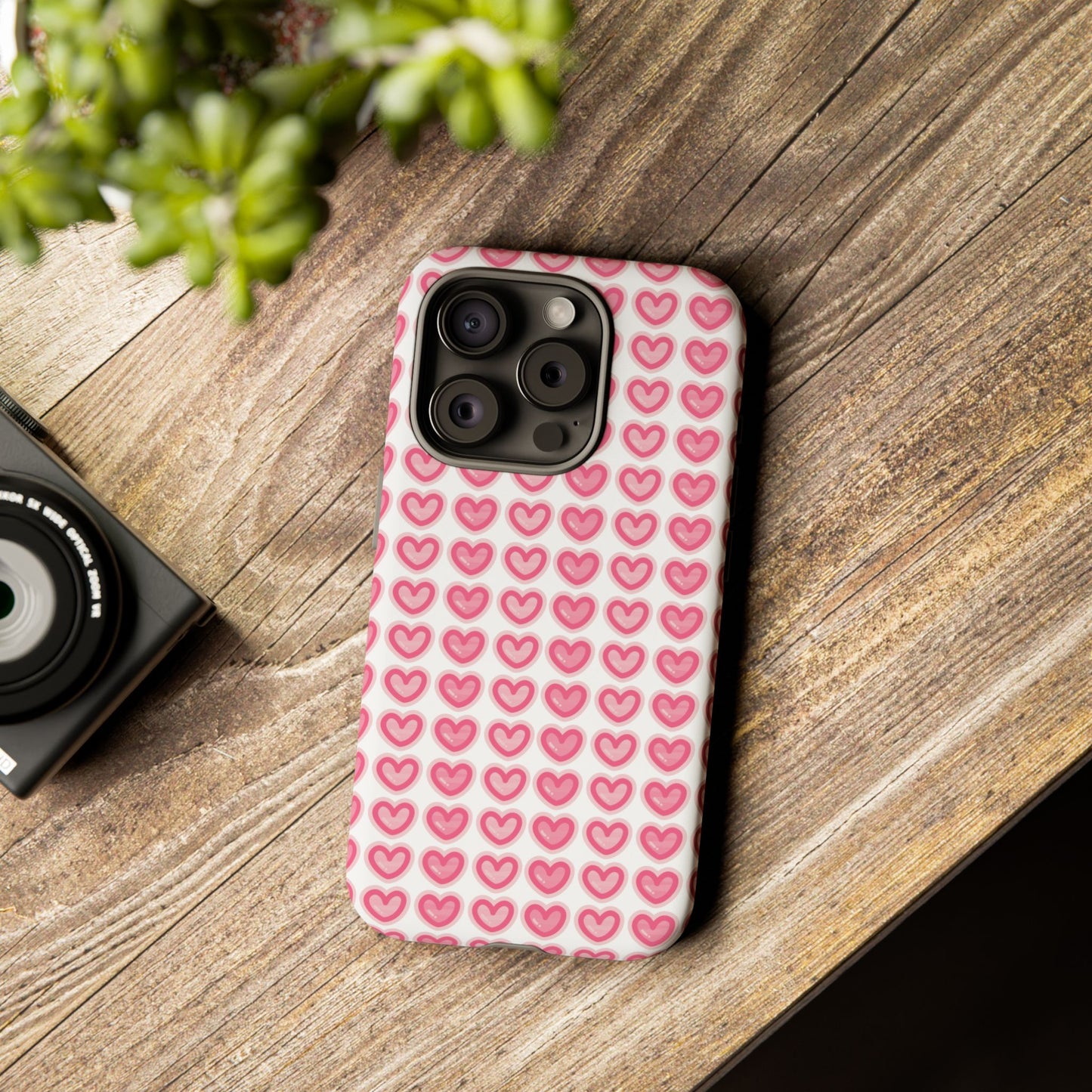 Hearts Pattern - Tough Cases iPhone Samsung Google Pixel