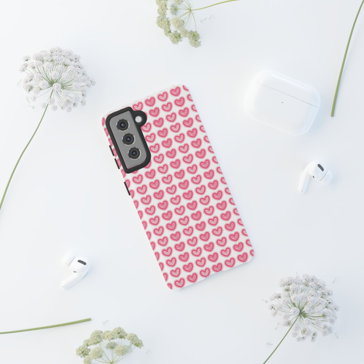Hearts Pattern - Tough Cases iPhone Samsung Google Pixel