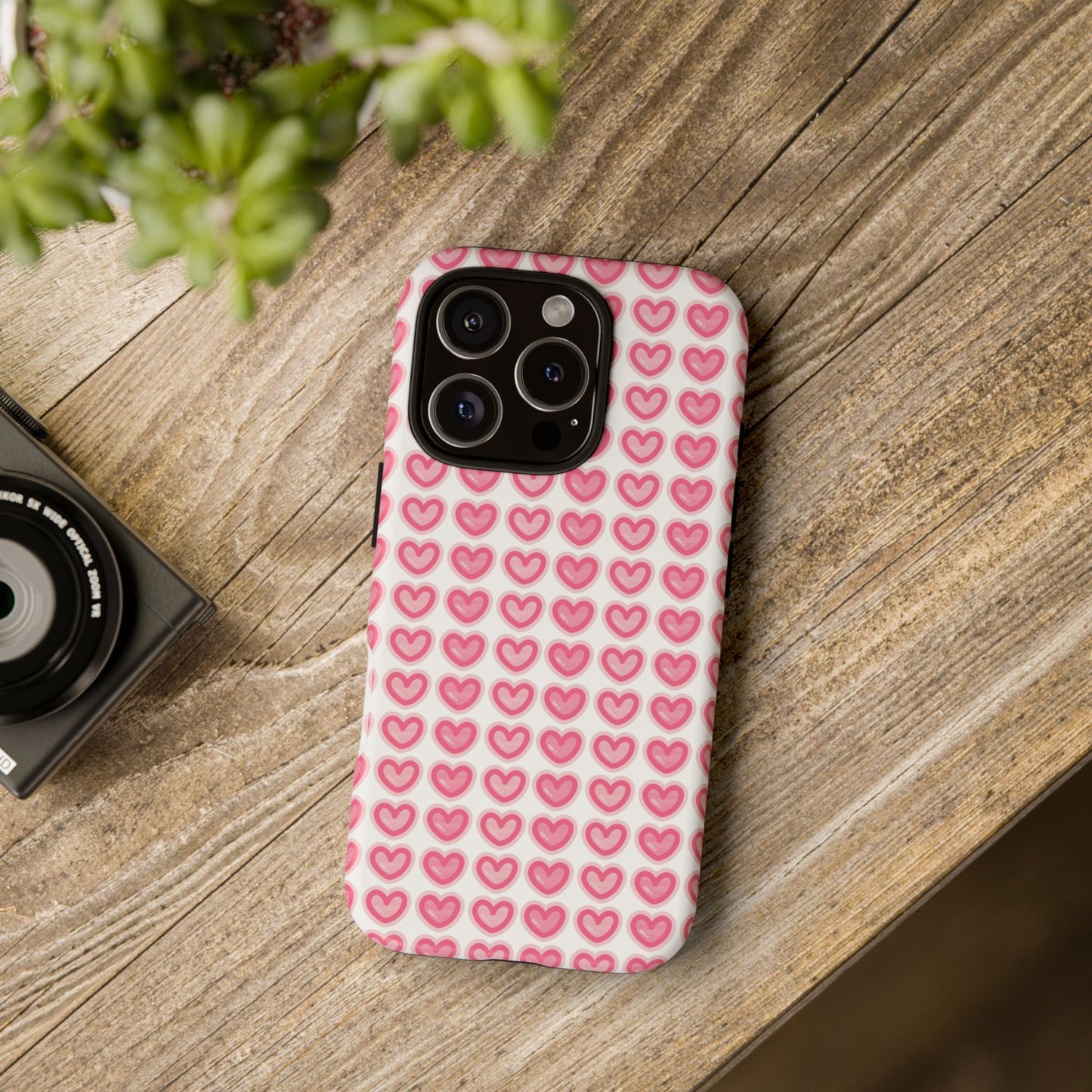 Hearts Pattern - Tough Cases iPhone Samsung Google Pixel