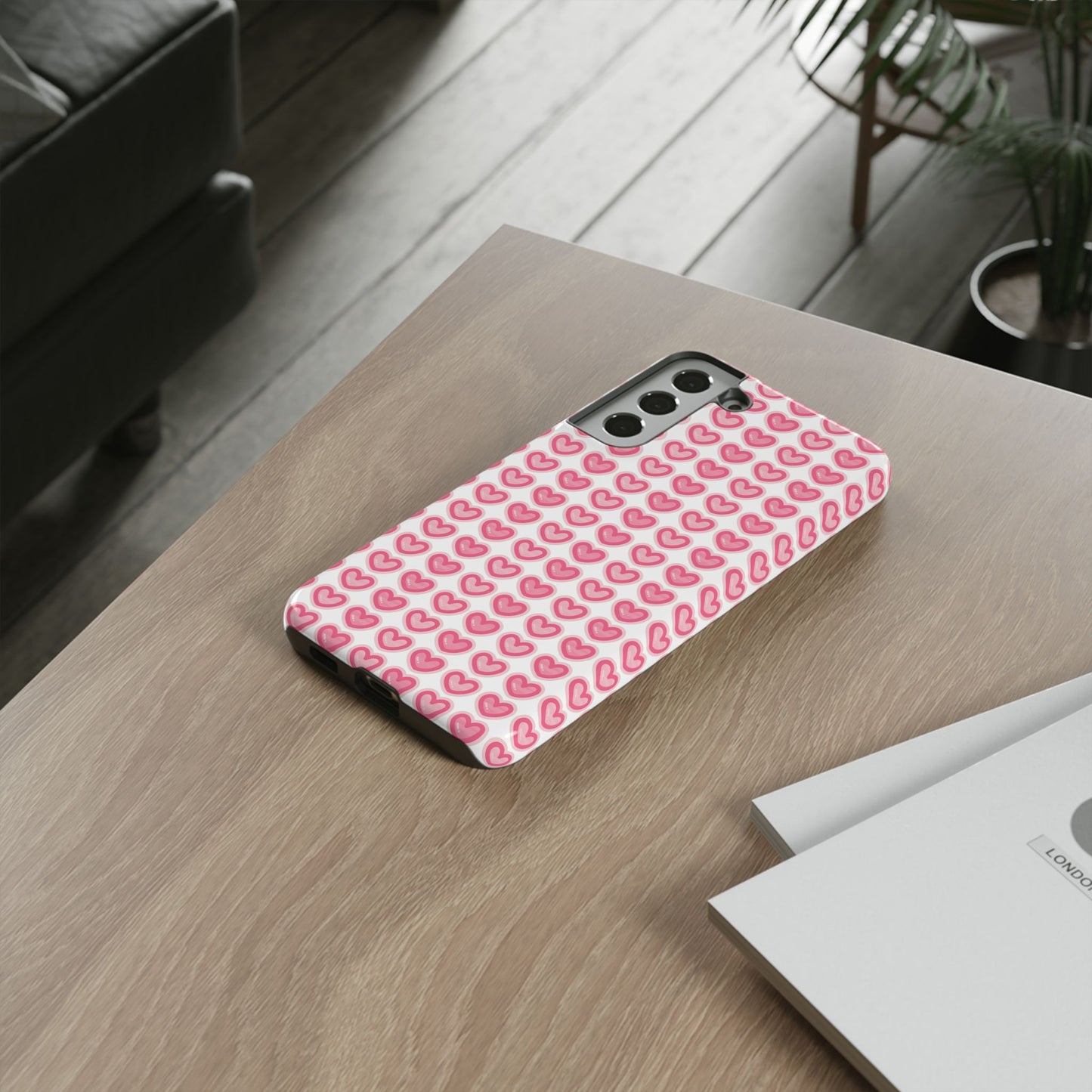 Hearts Pattern - Tough Cases iPhone Samsung Google Pixel