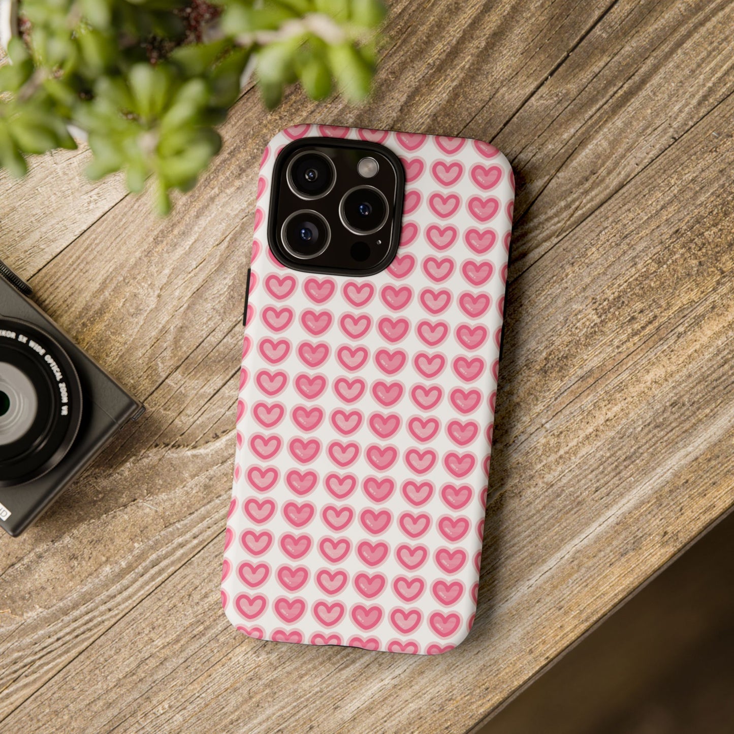Hearts Pattern - Tough Cases iPhone Samsung Google Pixel