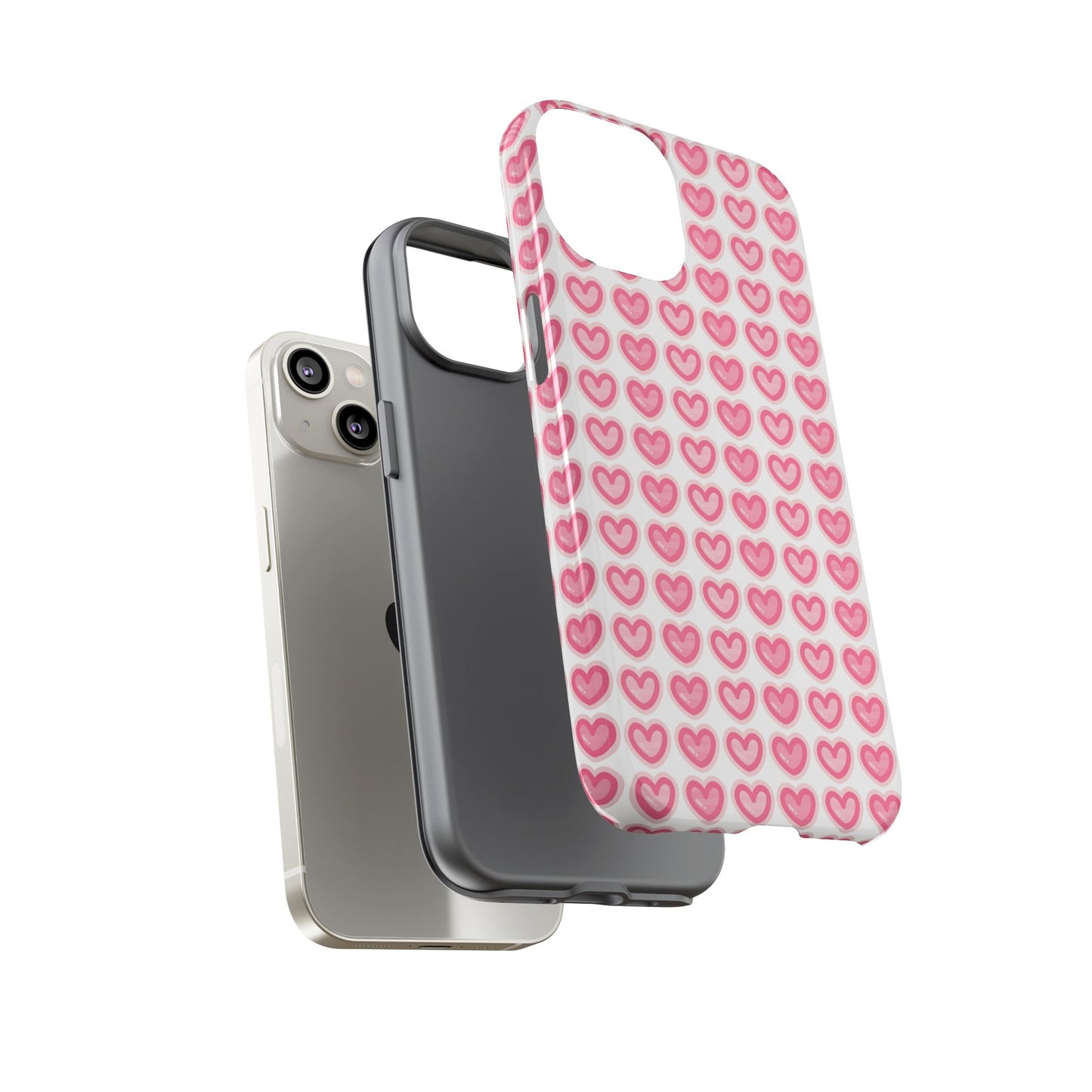 Hearts Pattern - Tough Cases iPhone Samsung Google Pixel