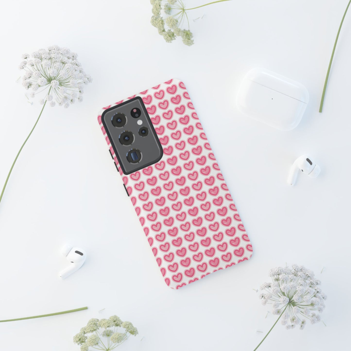 Hearts Pattern - Tough Cases iPhone Samsung Google Pixel
