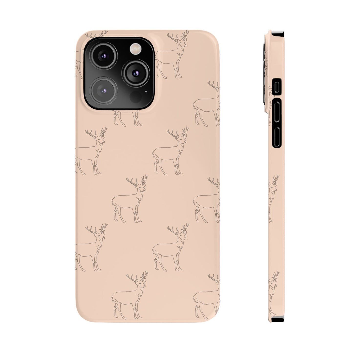 Deer Pattern #03-Slim iPhone Cases