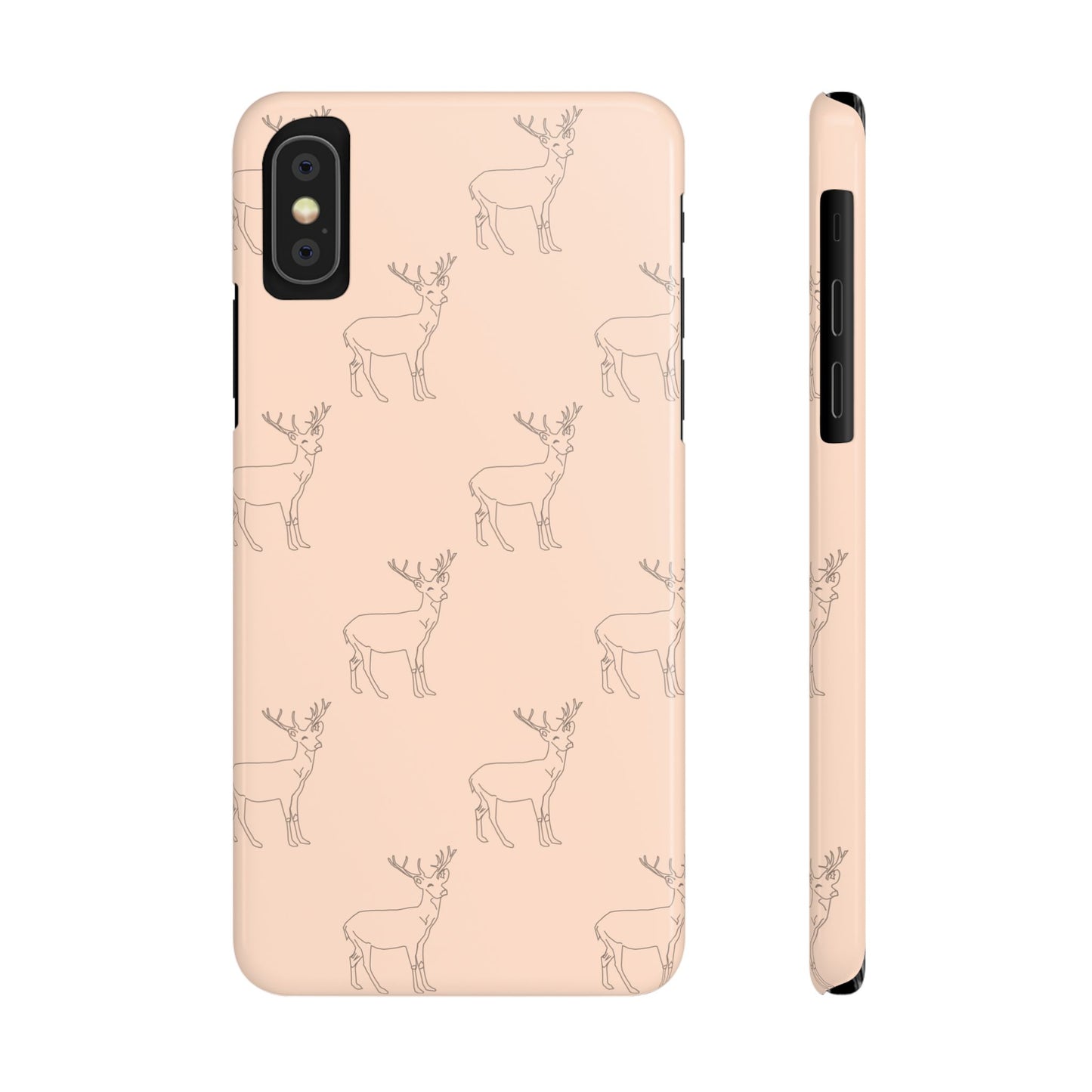 Deer Pattern #03-Slim iPhone Cases