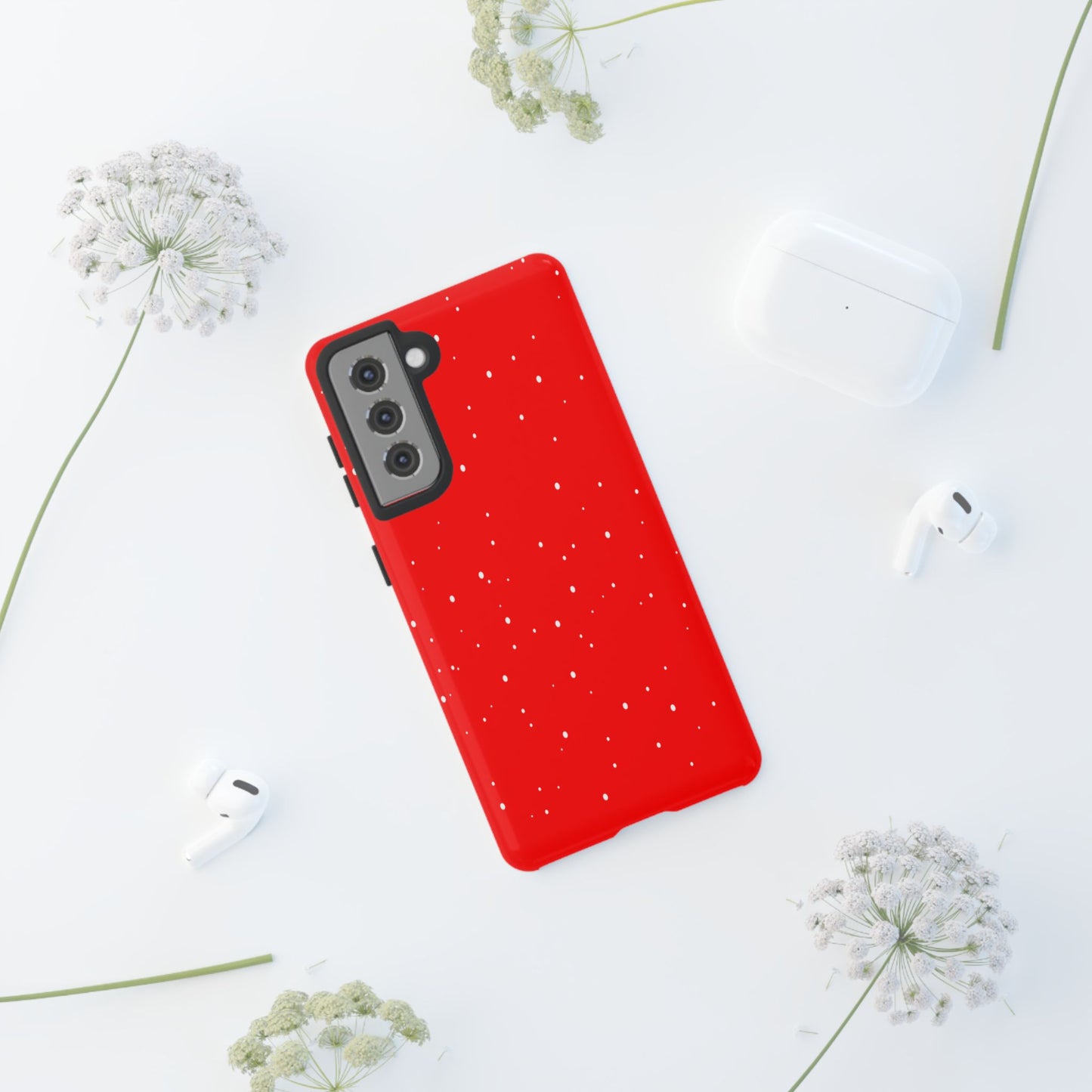 Snowy Red - Tough Cases iPhone Samsung Google Pixel