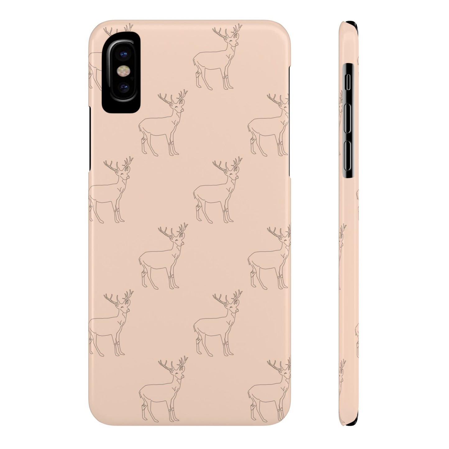 Deer Pattern #03-Slim iPhone Cases