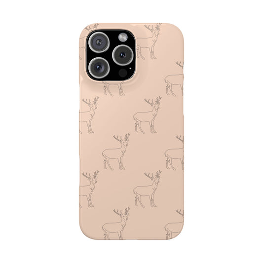 Deer Pattern #03-Slim iPhone Cases