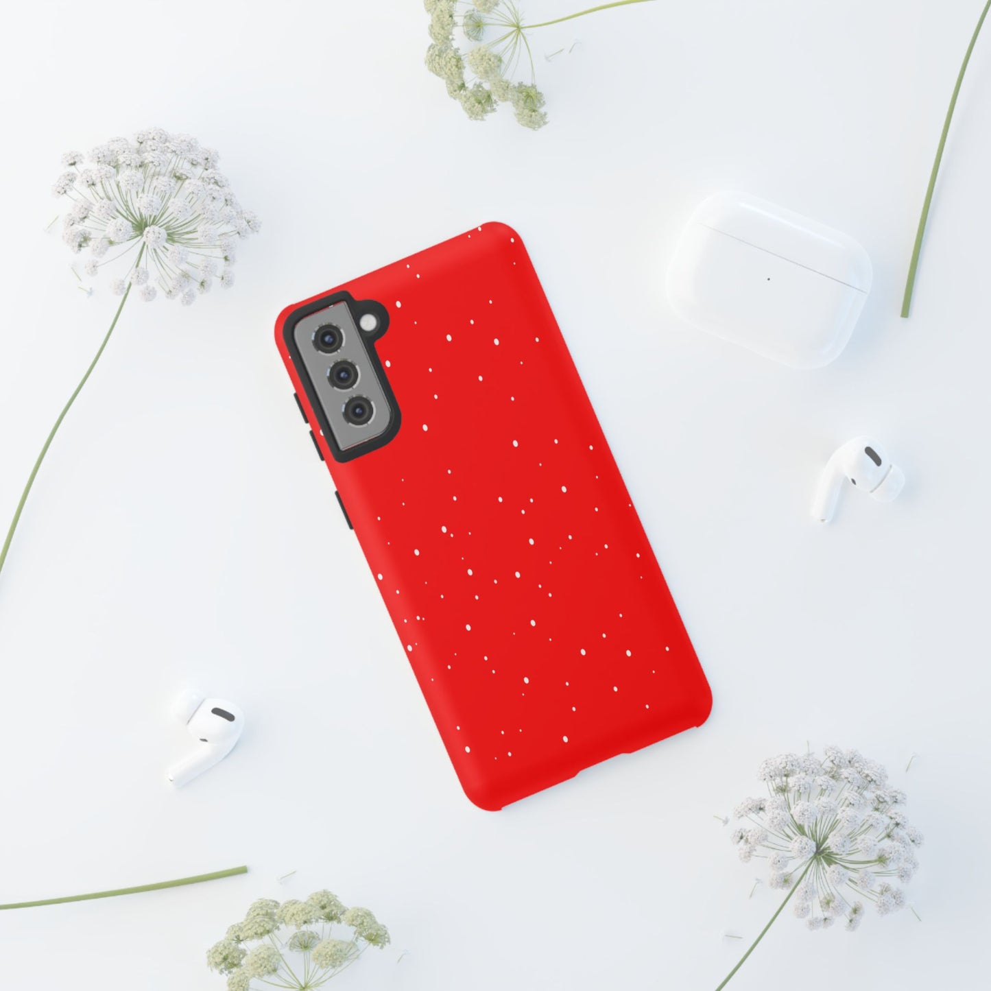 Snowy Red - Tough Cases iPhone Samsung Google Pixel