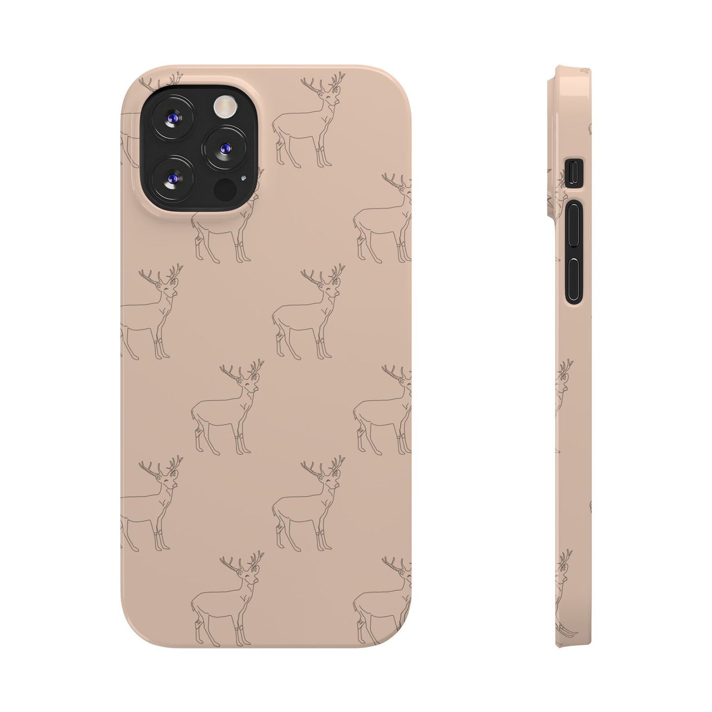 Deer Pattern #03-Slim iPhone Cases